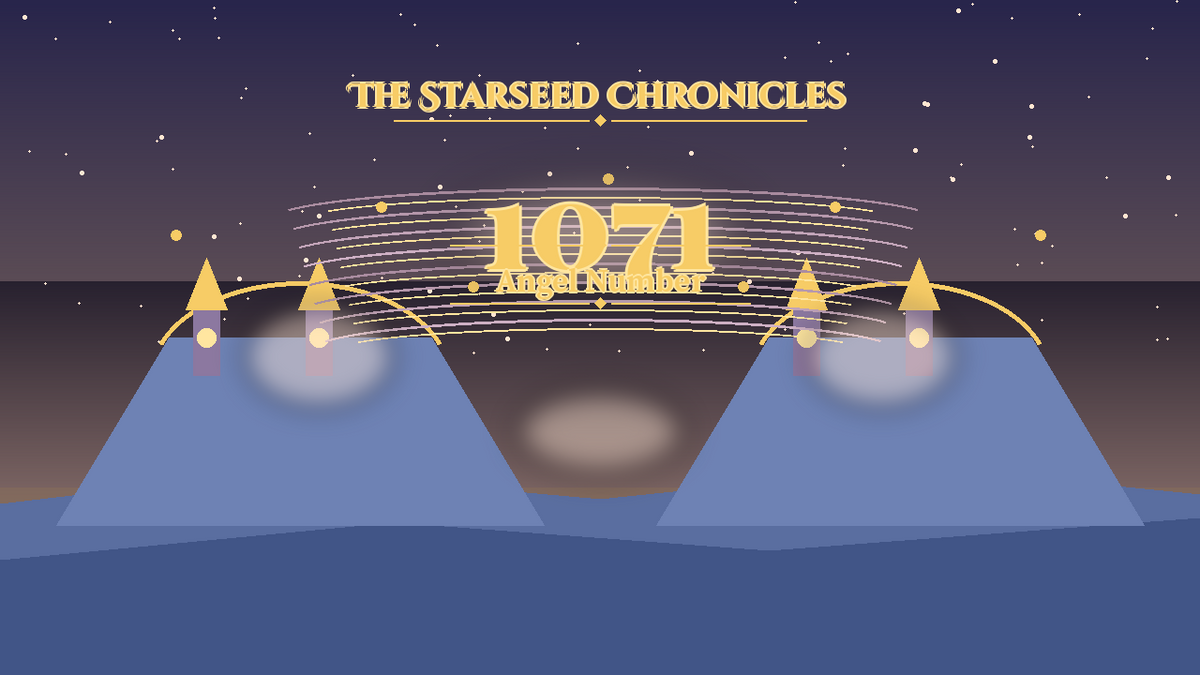 Angel Number 1071: The Starseed Chronicles Style H, Soft Carnival Meadow Seer Dawn Gate
