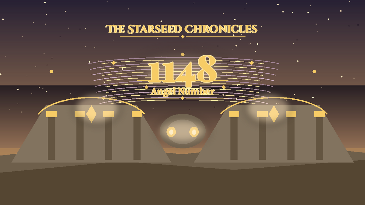Angel Number 1148: The Starseed Chronicles Style H, Crystal Choir Plaza Keystone Coin Cascade