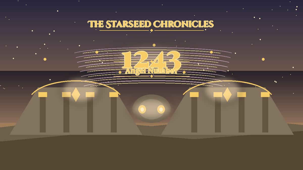 Angel Number 1243: The Starseed Chronicles Style H, Golden Amphitheater Keystone Joy Atelier