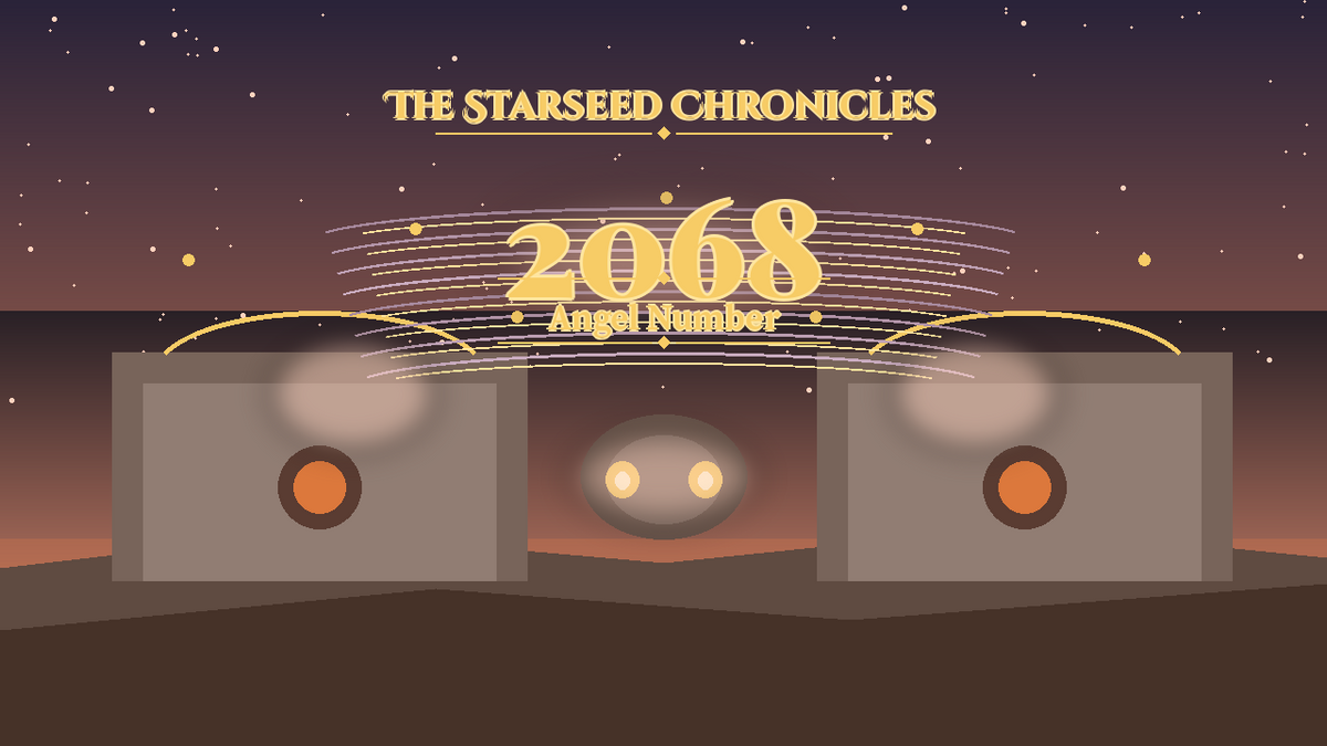 Angel Number 2068: The Starseed Chronicles Style H, Soft Carnival Meadow Nest Coin Cascade