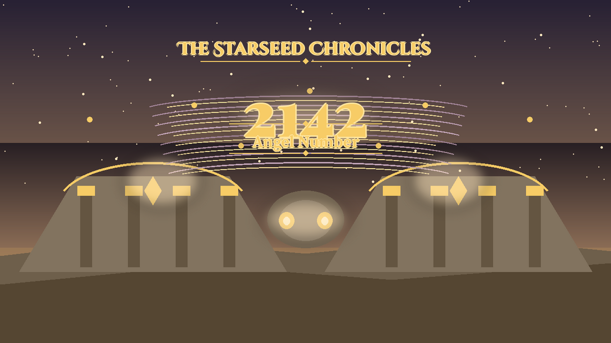 Angel Number 2142: The Starseed Chronicles Style H, Quill Library Cloister Keystone Faith Bridge