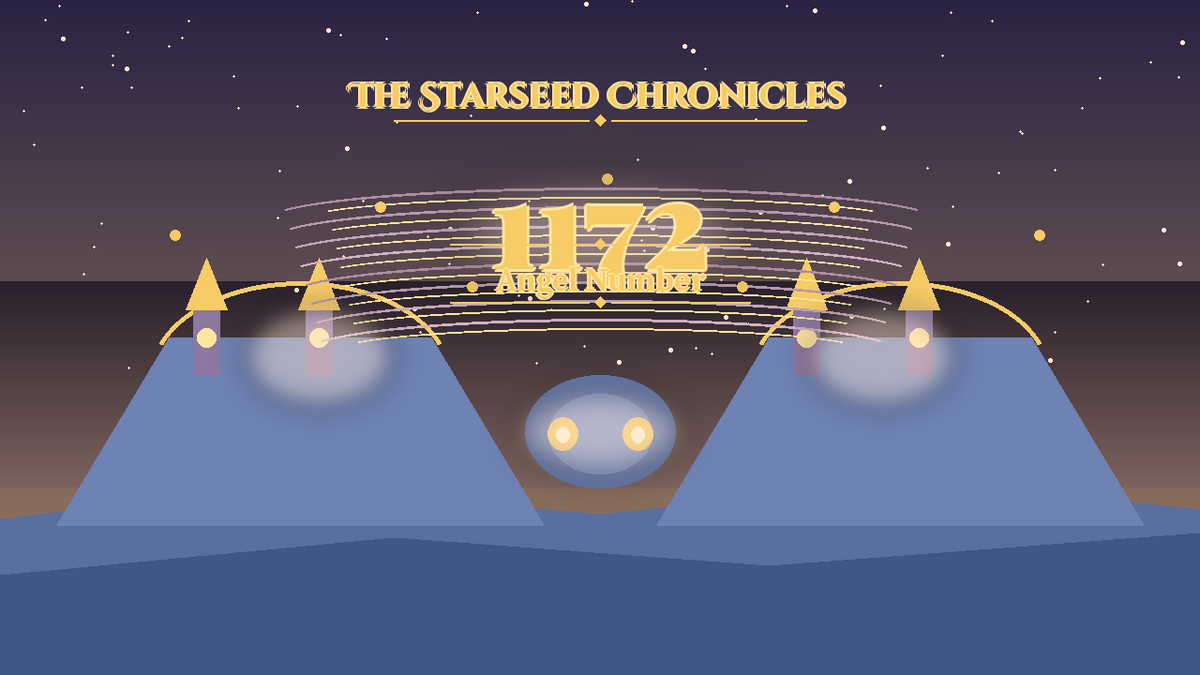 Angel Number 1172: The Starseed Chronicles Style H, Soft Carnival Meadow Seer Faith Bridge