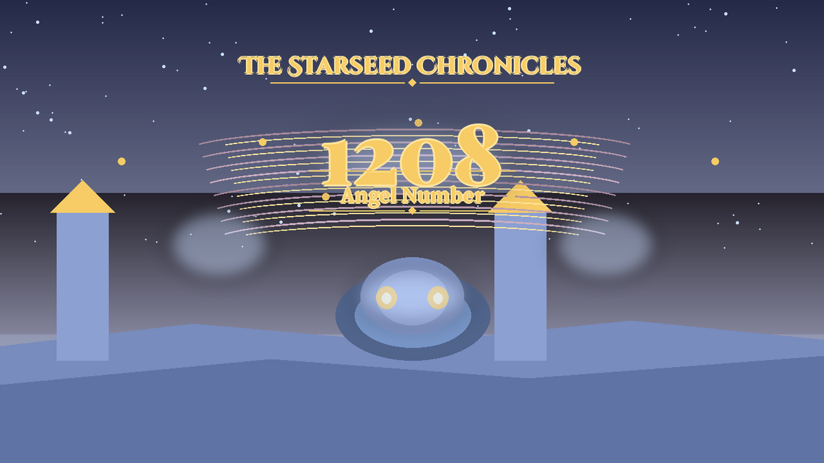 Angel Number 1208: The Starseed Chronicles Style H, Misty Towering Mountains Zero Coin Cascade