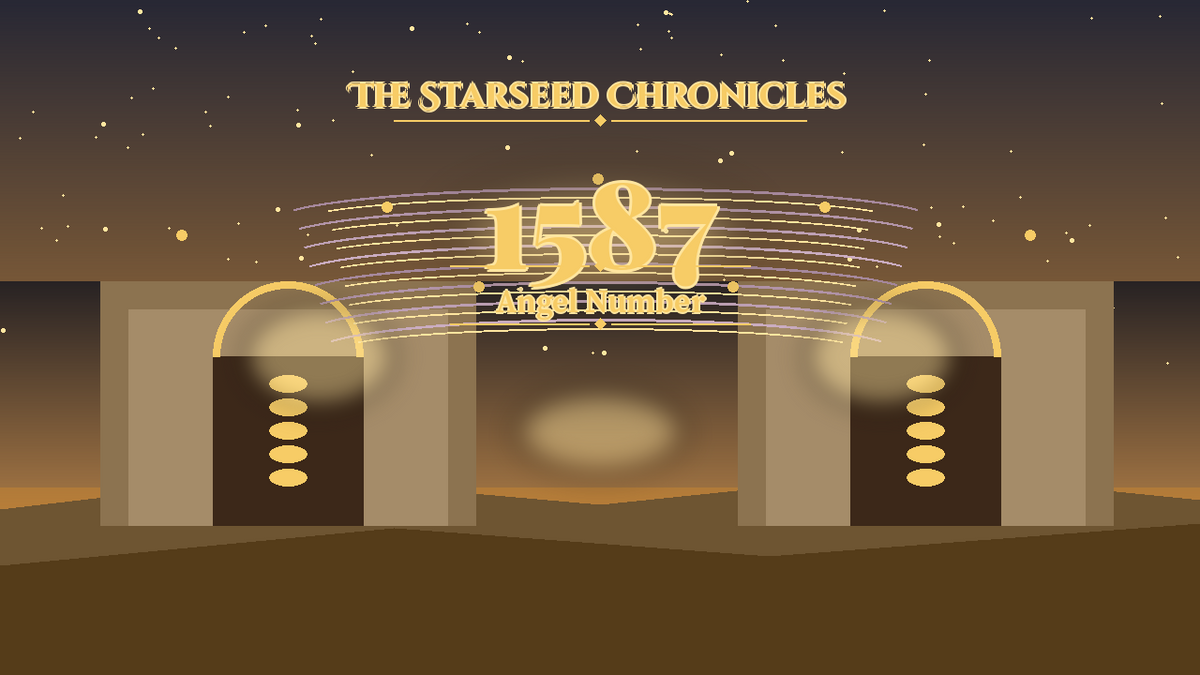 Angel Number 1587: The Starseed Chronicles Style H, Misty Towering Mountains Vault Spirit Spire