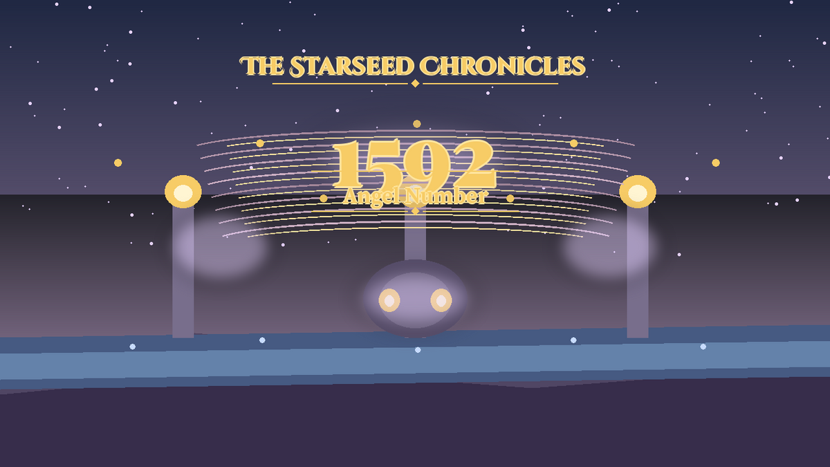Angel Number 1592: The Starseed Chronicles Style H, Soft Carnival Meadow Release Faith Bridge