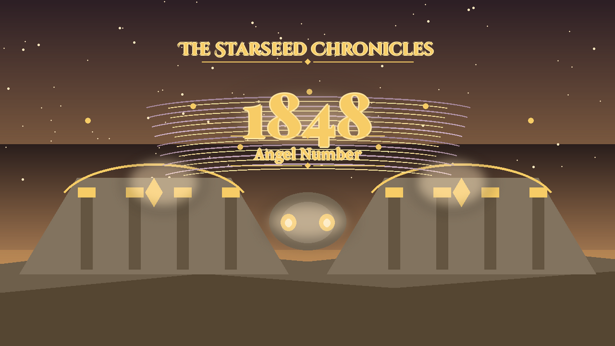 Angel Number 1848: The Starseed Chronicles Style H, Terravale Mist Ridges Keystone Coin Cascade