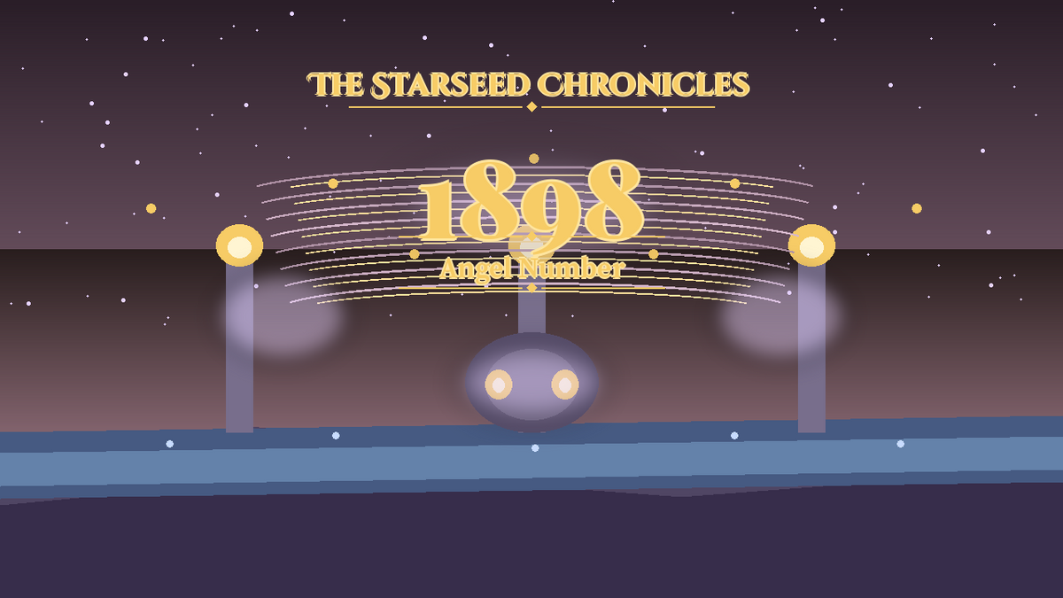 Angel Number 1898: The Starseed Chronicles Style H, Dimmed Village Quiet Release Coin Cascade