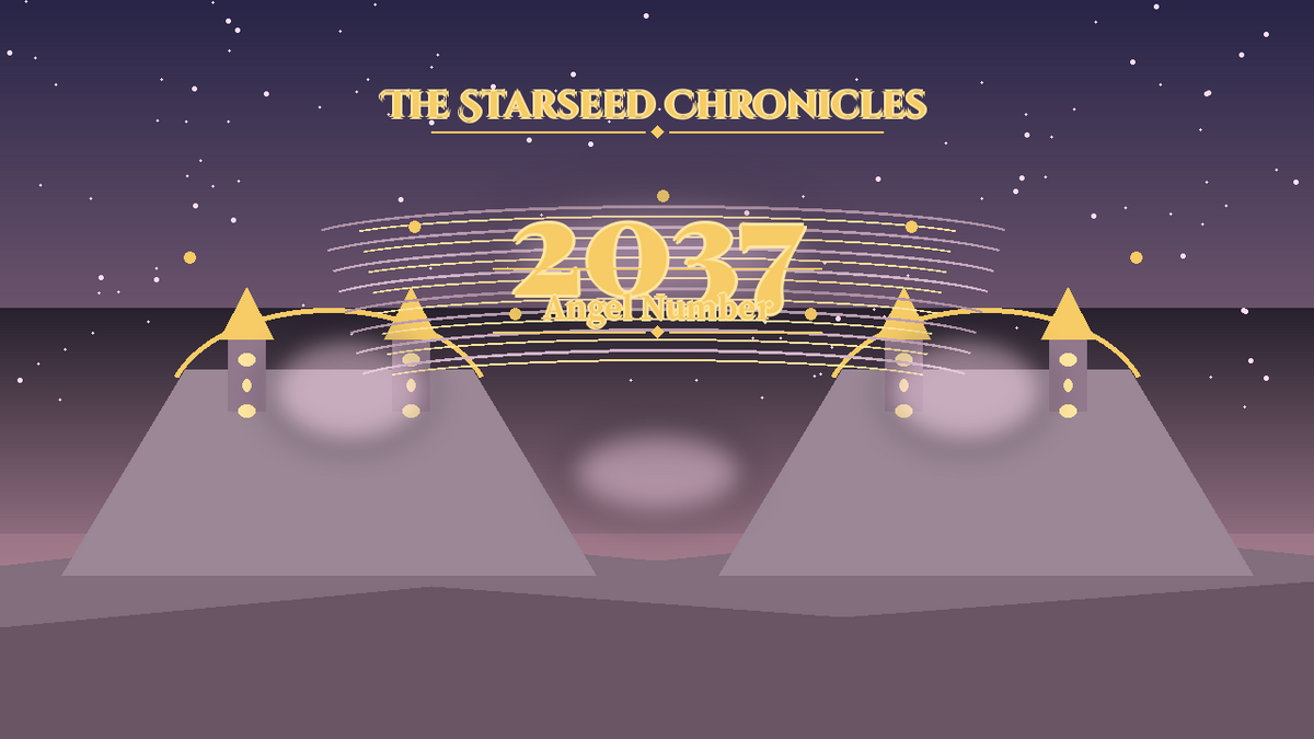 Angel Number 2037: The Starseed Chronicles Style H, Golden Amphitheater Chorus Spirit Spire