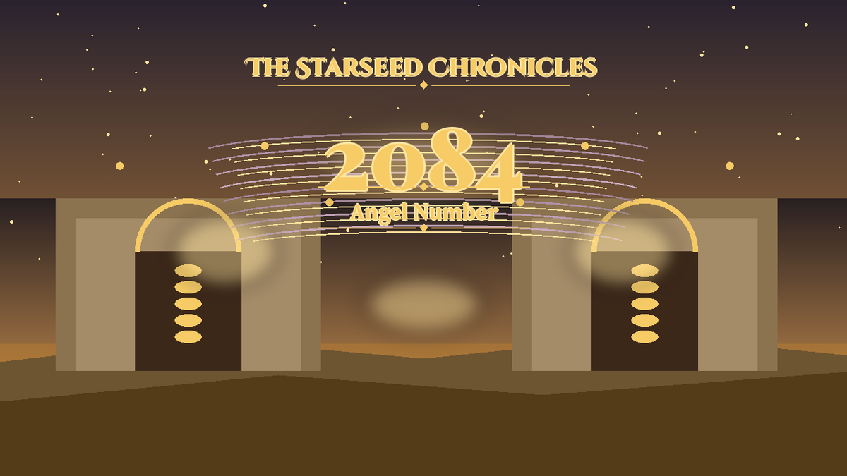Angel Number 2084: The Starseed Chronicles Style H, Dimmed Village Quiet Vault Keystone Span