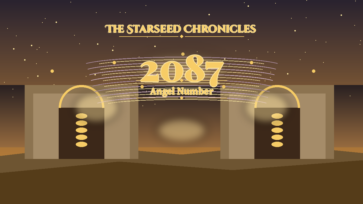 Angel Number 2087: The Starseed Chronicles Style H, Misty Towering Mountains Vault Spirit Spire