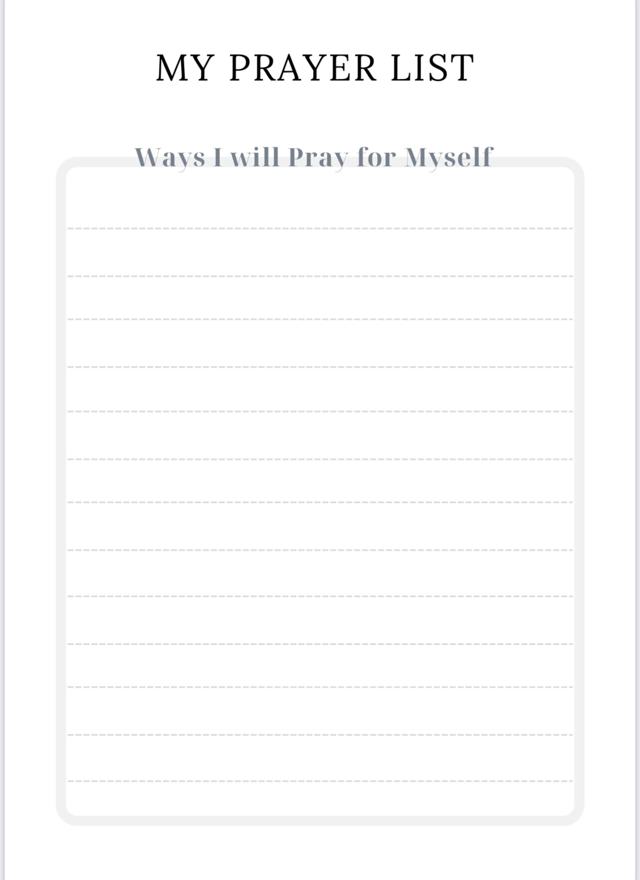 Prayer Journal