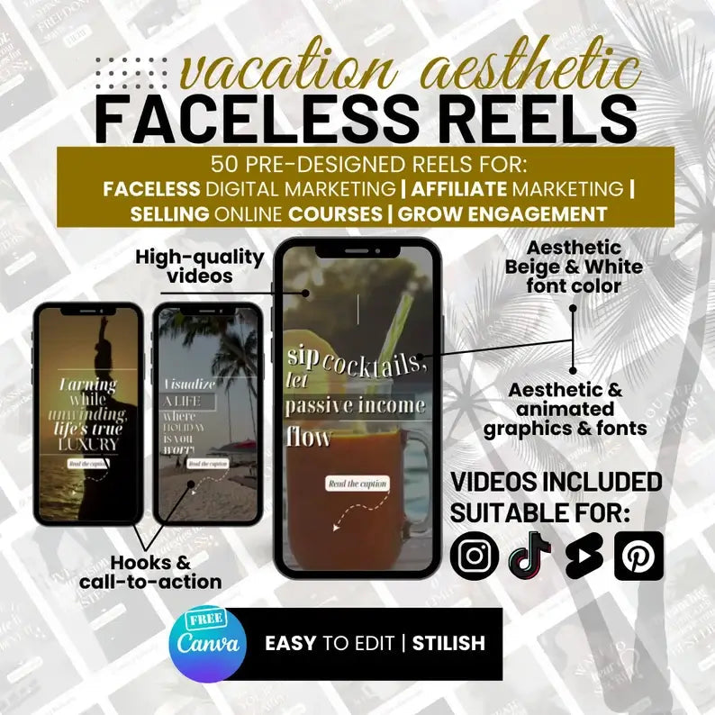 50 Faceless Reels Vacation Stock Video