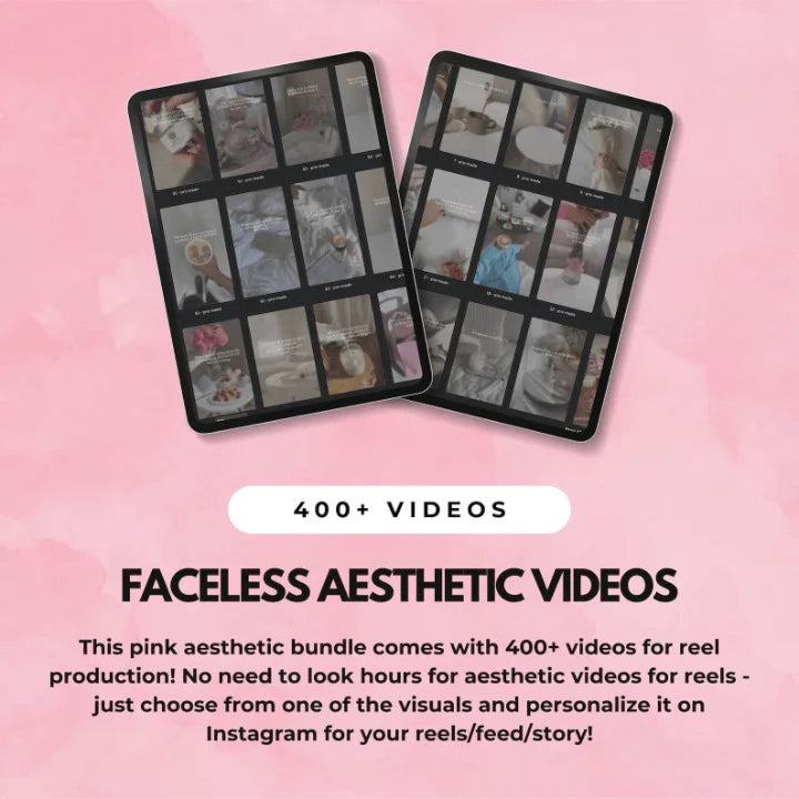 550 Pink Aesthetic Faceless Content