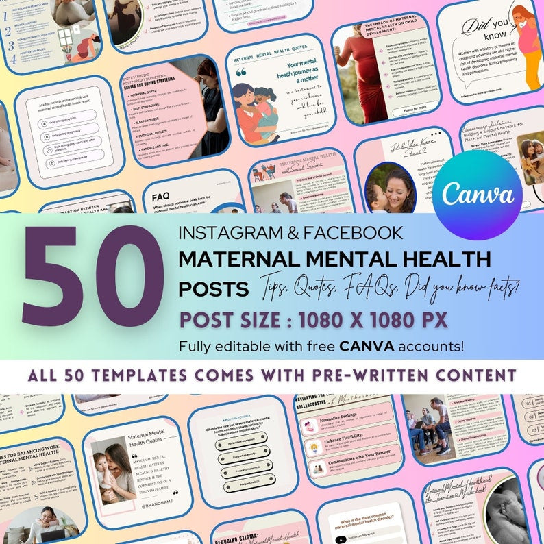 50 Maternal Mental Health Post (Editable)