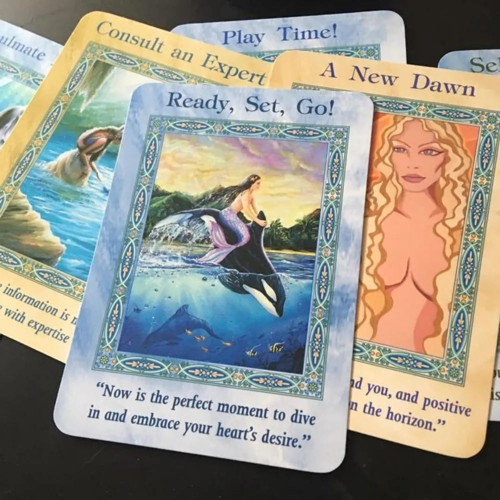 Magical Mermaid and Dolphin Cards: A 44-Card Deck (PDF Guidebook Included)