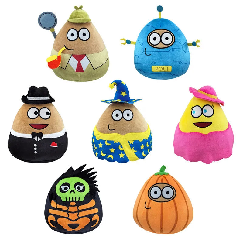 22cm/8.6in Pou Plush Cartoon Alien Toy Kawaii Stuffed Animal Doll Hot Game Figure Gifts for Fans