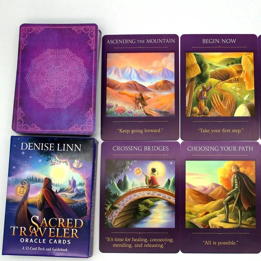 Sacred Traveler Oracle 52 Cards Deck(PDF Guidebook Included)