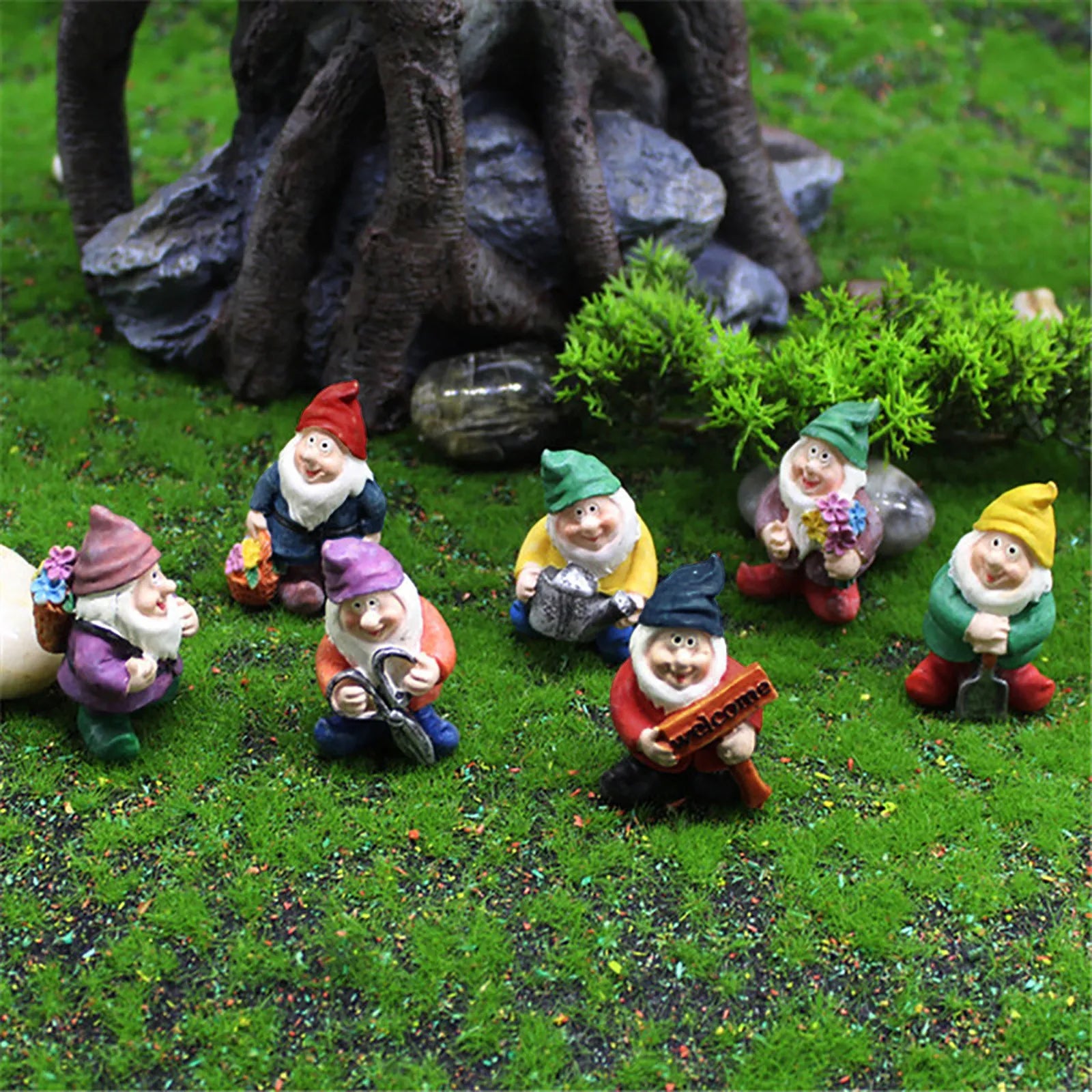 Funny Gnome Statues(7 Characters)