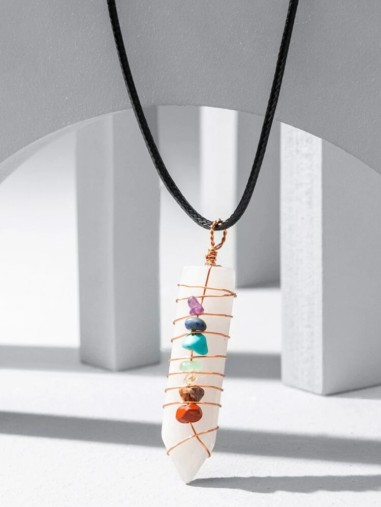 Chakra Quartz Necklace