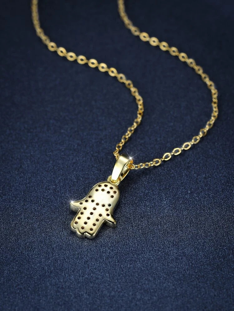 Hamsa Gold Necklace