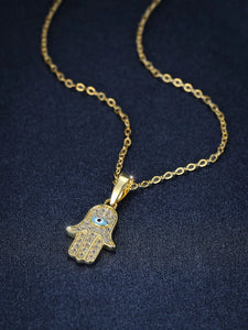 Hamsa Gold Necklace